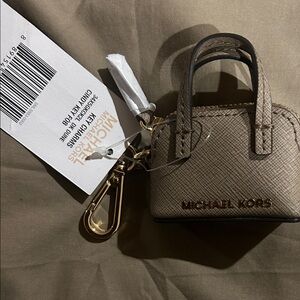 Michael Kors Tan Key & Card Holder